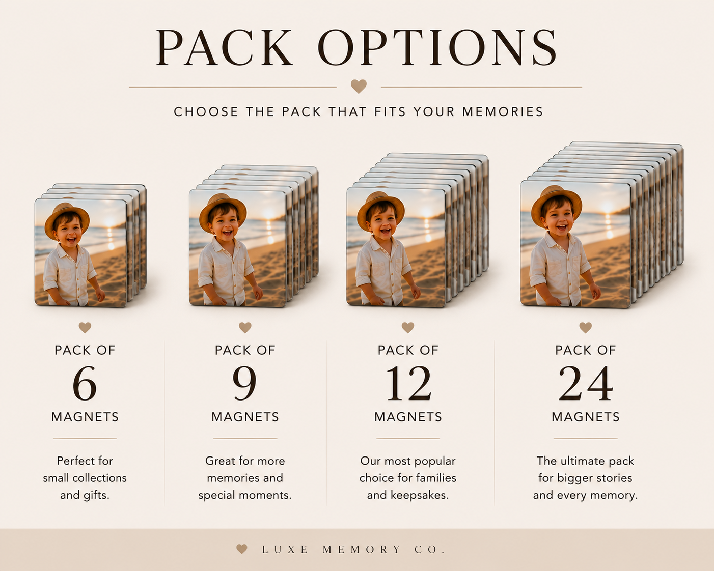 Custom Pressed Photo Fridge Magnets